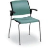 Global Sonic™ Stack Chair With Fabric Seat & Back - With Arms