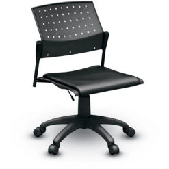 Global Sonic™ Task Chair With Fabric Seat & Plastic Back - Armless