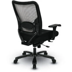 Dual Layer Air Grid® Back And Black Mesh Seat Ergonomic Chair With Adjustable Lumbar, 2-Way Adjustable Arms And Gunmetal Finish Base -Office Supplies Shop GBC BFAB 3