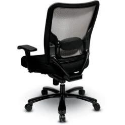 Dual Layer Air Grid® Back And Black Mesh Seat Ergonomic Chair With Adjustable Lumbar, 2-Way Adjustable Arms And Gunmetal Finish Base -Office Supplies Shop GBC BFAB 4