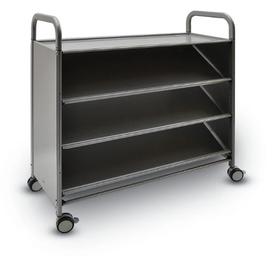 Callero Plus Tilted Shelf Book Cart 3 Callero Plus Tilted Shelf Book Cart