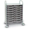 Callero Double Cart W/ 16 Shallow Trays 2 Callero Double Cart W/ 16 Shallow Trays -Office Supplies Shop GCT 054 1