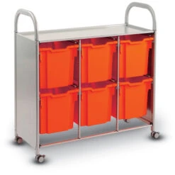 Callero Plus Treble Cart W/ 6 Jumbo Trays