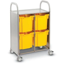 Callero Plus Double Cart W/ 4 Jumbo Trays