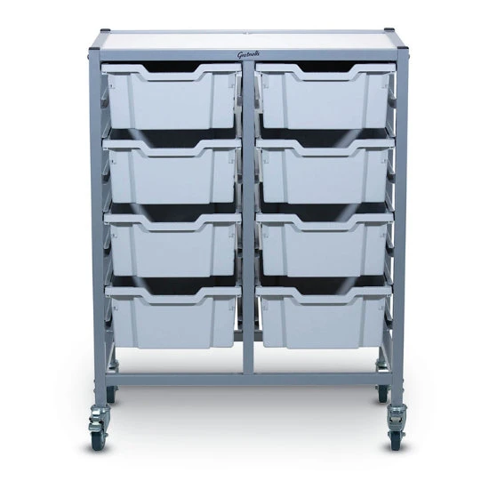 Dynamis Double Cart Set 13 Silver (44) W/ 3" 2 Braked Castors & Optional Feet And 8 Deep F2 Trays 5 Dynamis Double Cart Set 13 Silver (44) W/ 3" 2 Braked Castors & Optional Feet And 8 Deep F2 Trays - Image 3