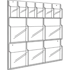 Reveal™ Combination Display With 6 Magazine And 6 Pamphlet Pockets -Office Supplies Shop GP C12 2