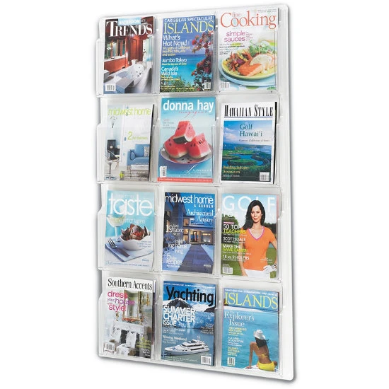 Reveal™ Magazine Display With 12 Pockets - 30"W 3 Reveal™ Magazine Display With 12 Pockets - 30"W
