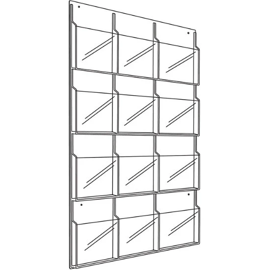 Reveal™ Magazine Display With 12 Pockets - 30"W 4 Reveal™ Magazine Display With 12 Pockets - 30"W - Image 2