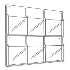 Reveal™ Magazine Display With 6 Pockets - 30"W -Office Supplies Shop GP M6 2
