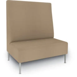 Eve Armless Loveseat/Sofa Banquette W/ 1" Thick Laminate Shelf (Grade 1-Vinyl)