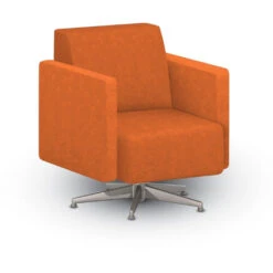 Eve Club Chair W/ Arms & Returning Swivel Base (Grade 2-Fabric)