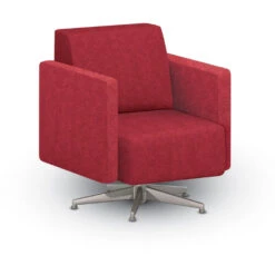 Eve Club Chair W/ Arms & Returning Swivel Base (Grade 1-Fabric)