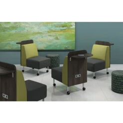 Eve Mobile Armless Chair (Grade 2-Vinyl) -Office Supplies Shop HEC SMC DV 3