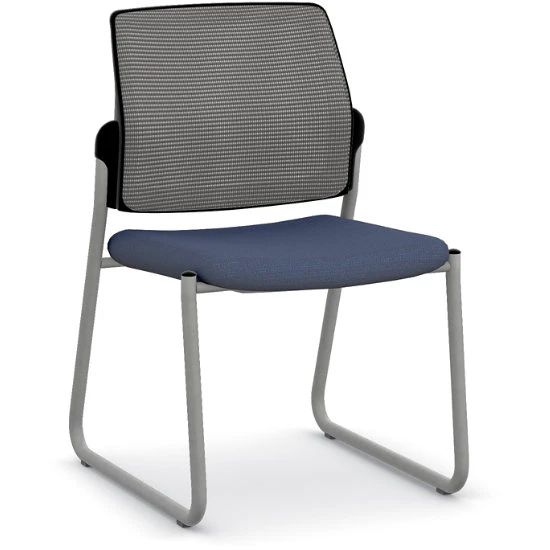 Ignition® Multi-Purpose Sled Base Chair - Armless - Upholstered Seat & Mesh Back - Grade 3 Fabric 3 Ignition® Multi-Purpose Sled Base Chair - Armless - Upholstered Seat & Mesh Back - Grade 3 Fabric