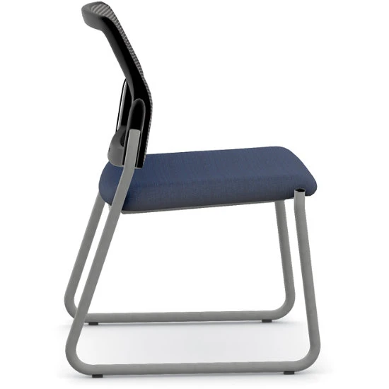 Ignition® Multi-Purpose Sled Base Chair - Armless - Upholstered Seat & Mesh Back - Grade 3 Fabric 4 Ignition® Multi-Purpose Sled Base Chair - Armless - Upholstered Seat & Mesh Back - Grade 3 Fabric - Image 2
