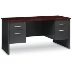 Hirsh® Modular Desks 24D X 60W Double Pedestal Credenza, Arch Pull Handles -Office Supplies Shop HIPD 6024CD 4