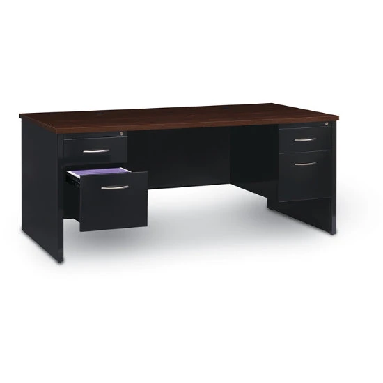 Hirsh® Modular Desks 30D X 60W Double Pedestal Desk Arch Pull Handles 5 Hirsh® Modular Desks 30D X 60W Double Pedestal Desk Arch Pull Handles - Image 3