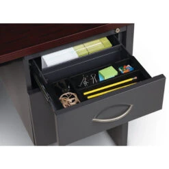 Hirsh® Modular Desks 30D X 66W Single Pedestal Desk Arch Pull Handles -Office Supplies Shop HIPD 6630S 3