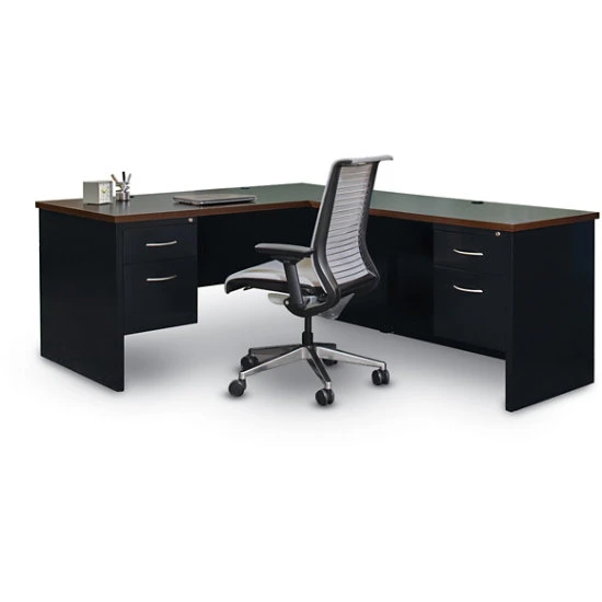Hirsh® Modular Desks 36D X 72W Single Pedestal Desk Arch Pull Handles 7 Hirsh® Modular Desks 36D X 72W Single Pedestal Desk Arch Pull Handles - Image 5