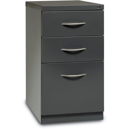 Hirsh® 23-inch Deep Mobile Pedestal File 3-Drawer Box/Box/File With Arch Pull 3 Hirsh® 23-inch Deep Mobile Pedestal File 3-Drawer Box/Box/File With Arch Pull