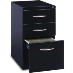 Hirsh® 23-inch Deep Mobile Pedestal File 3-Drawer Box/Box/File With Arch Pull 8 Hirsh® 23-inch Deep Mobile Pedestal File 3-Drawer Box/Box/File With Arch Pull -Office Supplies Shop HIPD BBF 3