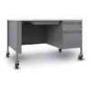 30x48 Mobile Right Hand Single PedestalDesk With T-Mold Top 2 30x48 Mobile Right Hand Single PedestalDesk With T-Mold Top -Office Supplies Shop HIPT 480SB 1