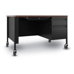30x48 Mobile Right Hand Single PedestalDesk With T-Mold Top -Office Supplies Shop HIPT 480SB 3