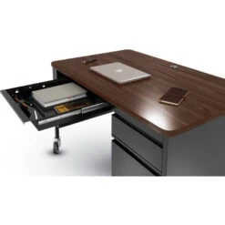30x48 Mobile Right Hand Single PedestalDesk With T-Mold Top -Office Supplies Shop HIPT 480SB 5