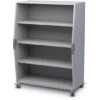 Explorer Series Tall Storage Cart W/ 1 Fixed & 2 Adj. Shelves -Office Supplies Shop HKES T1 1