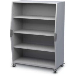 Explorer Series Tall Storage Cart W/ 1 Fixed & 2 Adj. Shelves
