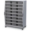 Explorer Series Tall Storage Cart W/ 1 Fixed & 6 Adj. Shelves. 24 - 6" Bins -Office Supplies Shop HKES T2 1