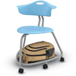 360 Chair W/ Back, Bookbag Rack & Casters - 18"H Seat -Office Supplies Shop HKTS CB18 R 3
