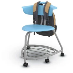 360 Chair W/ Back, Bookbag Rack & Casters - 18"H Seat -Office Supplies Shop HKTS CB18 R 4