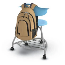 360 Chair W/ Back, Bookbag Rack & Casters - 18"H Seat -Office Supplies Shop HKTS CB18 R 5