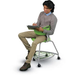 360 Chair W/ Back, Bookbag Rack & Casters - 18"H Seat -Office Supplies Shop HKTS CB18 R 7