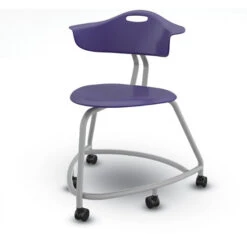 360 Chair W/ Back & Casters - 18"H Seat