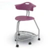 360 Stool W/ Back, Bookbag Rack & Casters - 24"H Seat -Office Supplies Shop HKTS CB24 R 1