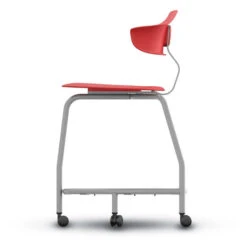 360 Stool W/ Back, Bookbag Rack & Casters - 24"H Seat -Office Supplies Shop HKTS CB24 R 5