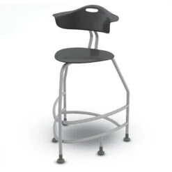 360 Stool W/ Back & Glides - 30"H Seat