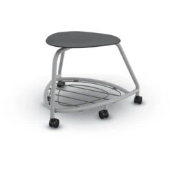 360 Chair W/out Back, Bookbag Rack & Casters - 18"H Seat