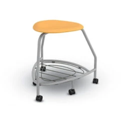 360 Stool W/out Back, Bookbag Rack & Casters - 24"H Seat