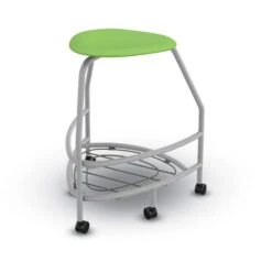 360 Stool W/out Back, Bookbag Rack & Compression Casters - 30"H Seat