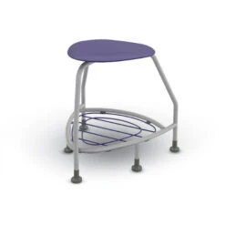 360 Stool W/out Back, Bookbag Rack & Glides - 24"H Seat
