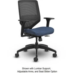 Solve™ Mid-Back Task, Ilira®-Stretch Back, Pneumatic, Swivel, SynchroTilt, Tilt Tension, Tilt Lock - Grade 1 Fabric -Office Supplies Shop HSV 1TC 4