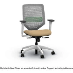 Solve™ Mid-Back Task In DW, ReActiv™ Back, Pneumatic, Swivel, Synchro-Tilt, Tilt Tension, Tilt Lock - Grade 1 Fabric -Office Supplies Shop HSV 2TCW 4