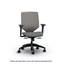 Solve™ Mid-Back Task, Upholstered Back, Pneumatic, Swivel, Synchro-Tilt, Tilt Tension, Tilt Lock - Grade 2 Fabric -Office Supplies Shop HSV 3TC D 3