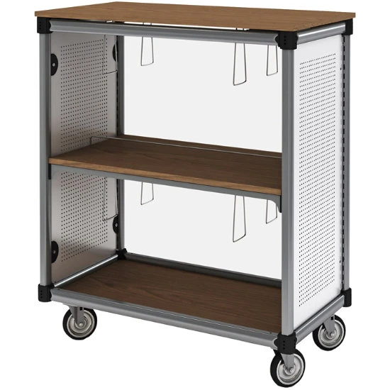 IC Library Mobile Cart With Metal Side Panels 3 IC Library Mobile Cart With Metal Side Panels