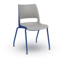 Doni® Stack Four-Leg Armless Chair - Two-Tone, Polypropylene