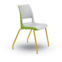 Doni® Stack Four-Leg Armless Chair - Two-Tone, Polypropylene -Office Supplies Shop KDN 4N 2 3