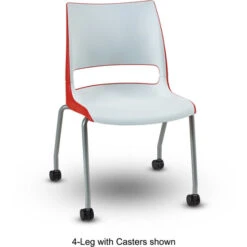 Doni® Stack Four-Leg Armless Chair - Two-Tone, Polypropylene -Office Supplies Shop KDN 4N 2 4